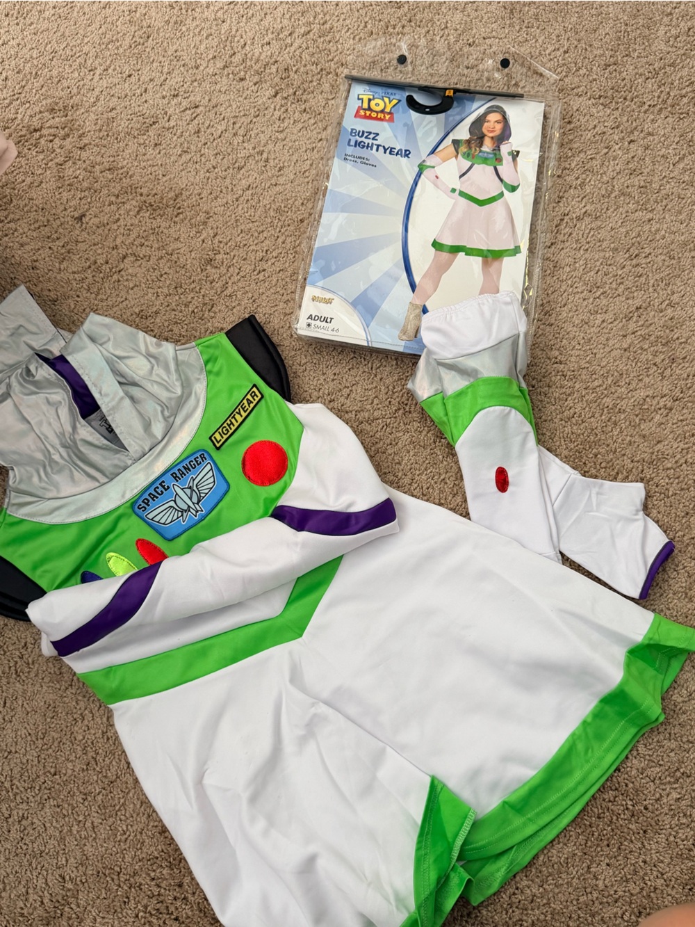 Buzz Lightyear Kids Costume - White & Green Space Ranger Outfit